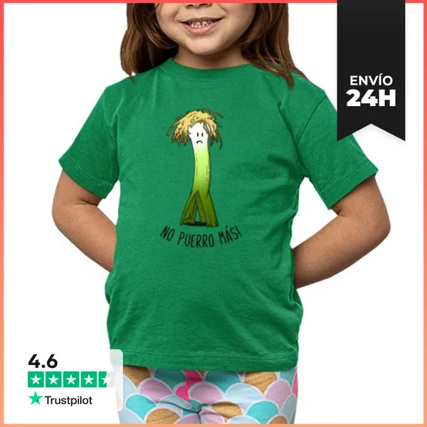 Camiseta Clásica Para Niños No Puerro Más - Camiseta Niño