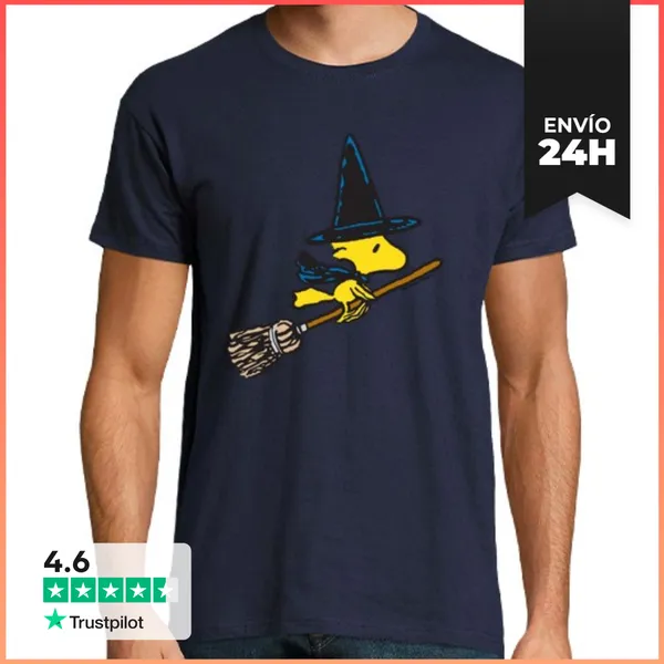 Camiseta Hombre Clásica Woodstock Bruja LaTostadora