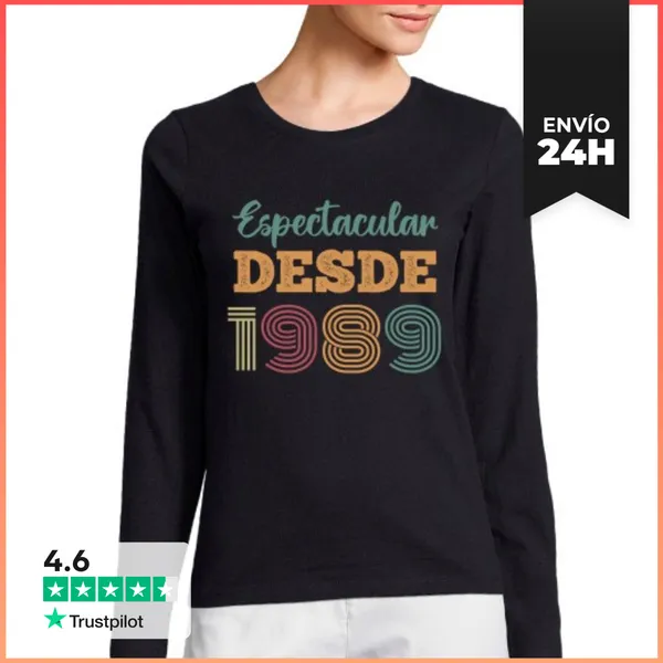 Camiseta Mujer Manga Larga ESPECTACULAR DESDE 1989 LaTostadora