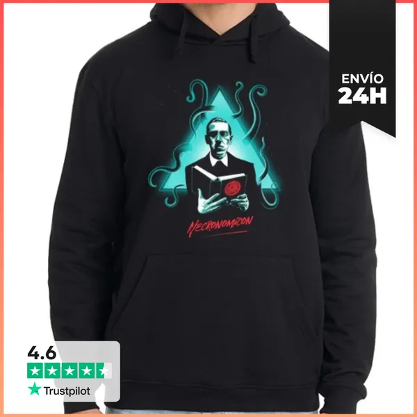 Sudadera Unisex Con Capucha Necronomicon LaTostadora