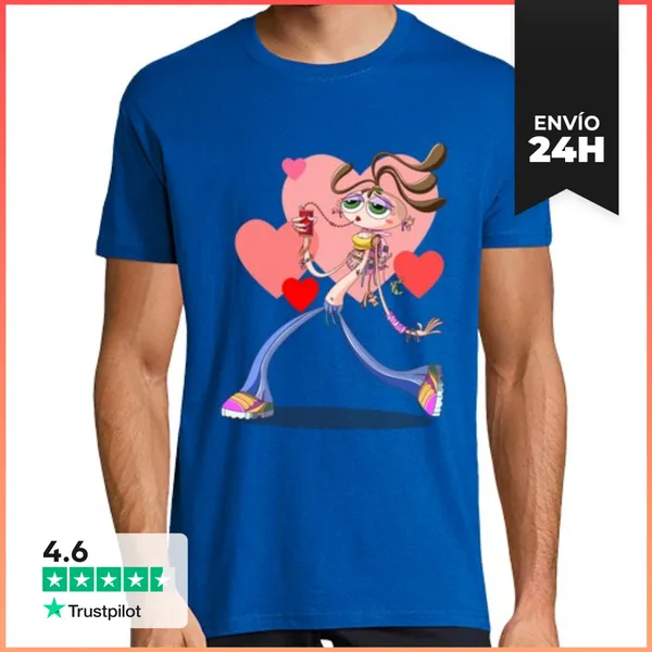 Camiseta Hombre Clásica Bunny Girl LaTostadora