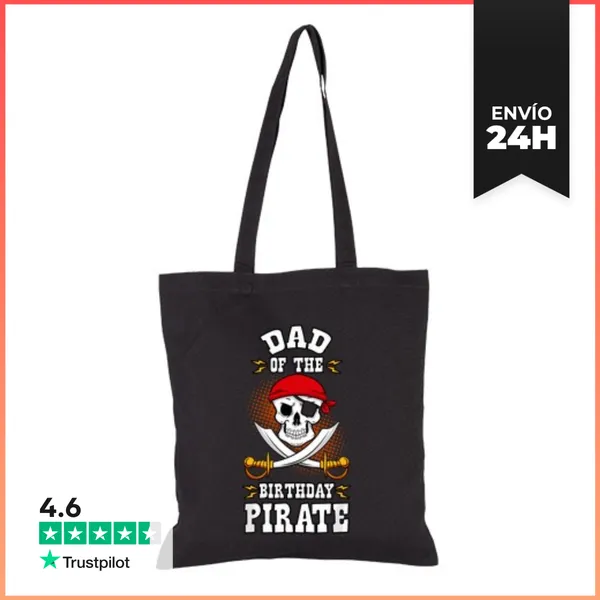 Bolsa De Tela Papá Del Pirata De Cumpleaños Temático LaTostadora