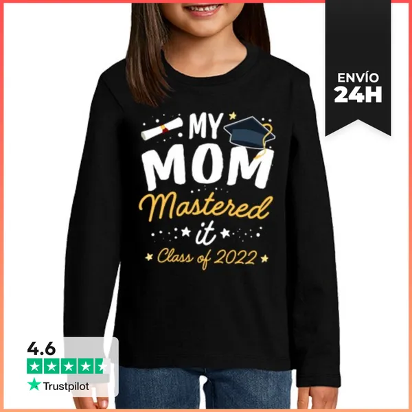 Camiseta Manga Larga Para Niños Camiseta De Graduación De Máster
