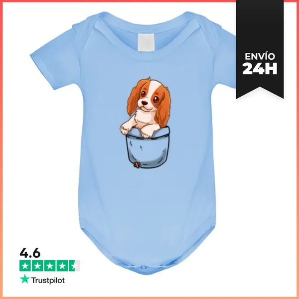 Body Bebé Bolsillo Lindo Cavalier Charles Spaniel LaTostadora
