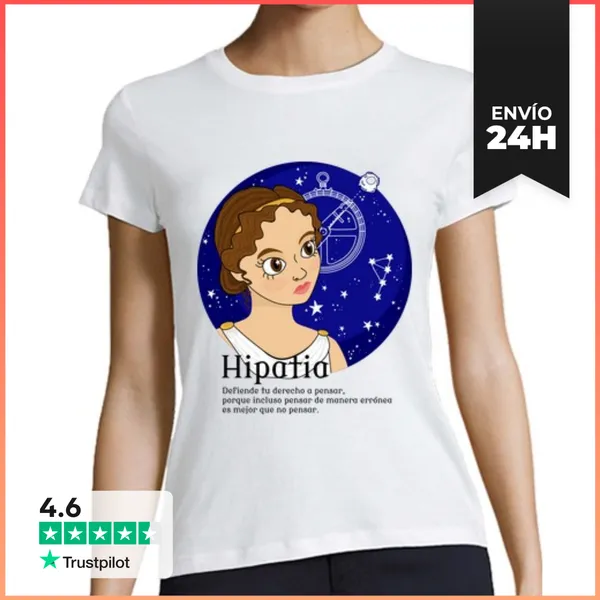 Camiseta Mujer Clásica Hipatia Con Frase LaTostadora