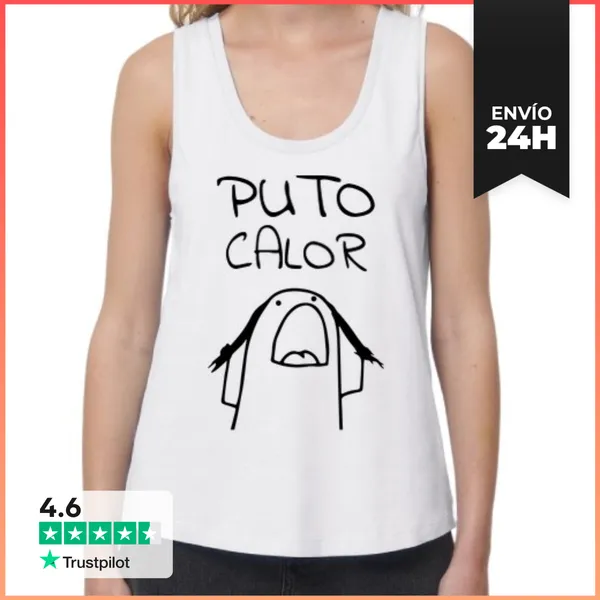 Camiseta Mujer Sin Mangas, Loose Fit Meme Personalizable
