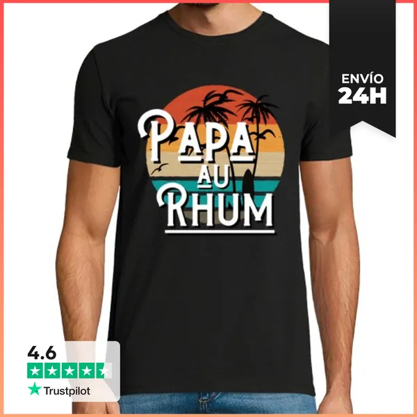 Camiseta Hombre Clásica Ron Papá Gracioso Regalo Cumpleaños
