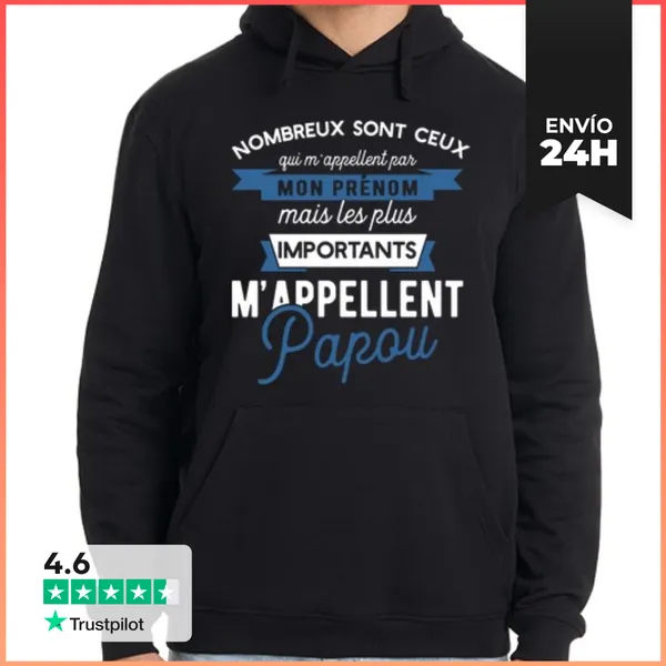 Sudadera Unisex Con Capucha Ellos Me Llaman Papou Regalo