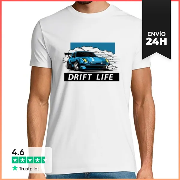 Camiseta Hombre Clásica Porsche 911 Drift Life Tuning LaTostadora