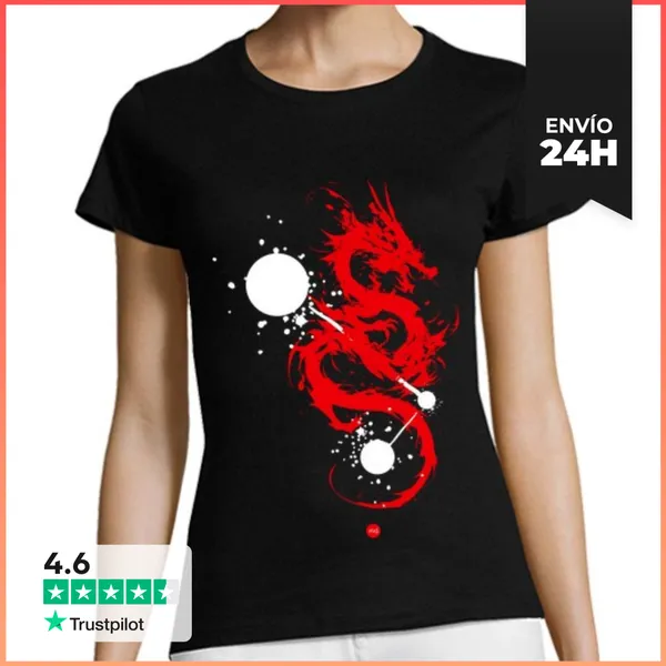 Camiseta Mujer Clásica Aliento Carmesí LaTostadora