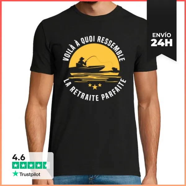 Camiseta Hombre Clásica Refugio De Pesca Perfecto. LaTostadora