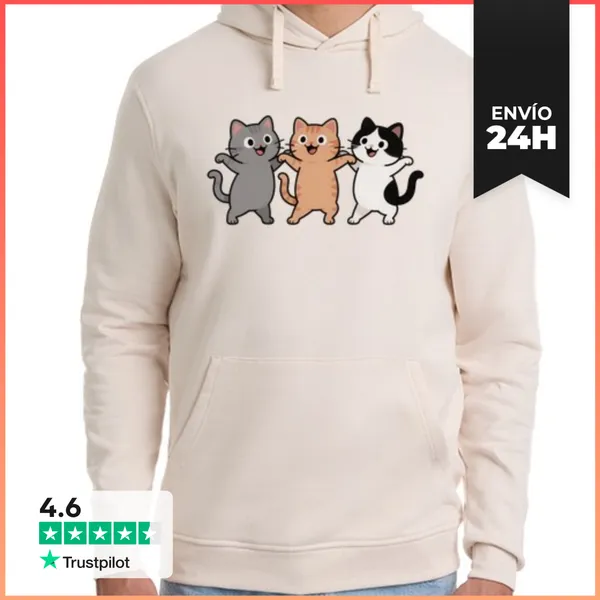 Sudadera Unisex Con Capucha Gatitos Muy Lindos Danza Folclórica