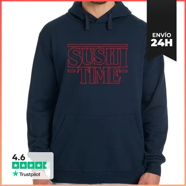 Sudadera Unisex Con Capucha Sushi Time Capucha Hombre LaTostadora