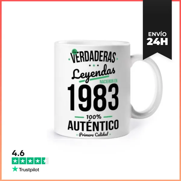 Taza 40 Años - Leyendas 1983 - Auténtico LaTostadora