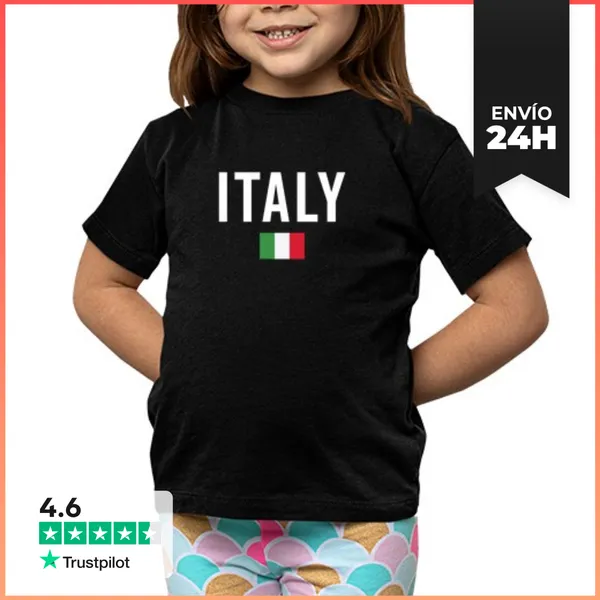 Camiseta Clásica Para Niños Bandera De Italia Bandera Patriótica