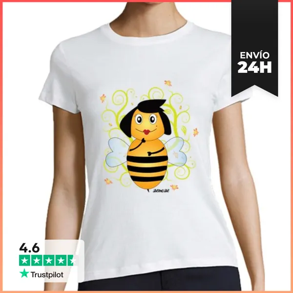Camiseta Mujer Clásica Bee Girl LaTostadora