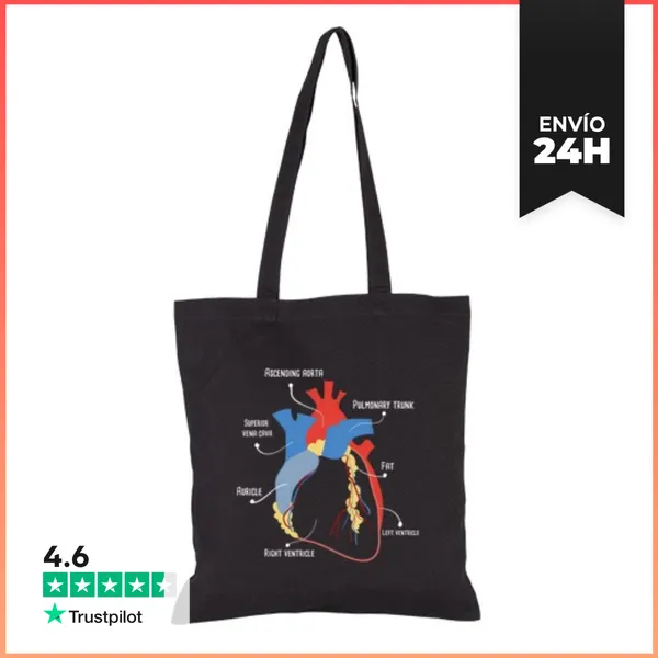 Bolsa De Tela Corazon Anatomico Arte Medico LaTostadora