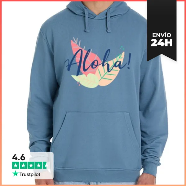 Sudadera Unisex Con Capucha Aloha Hawaiana Playa Vacaciones