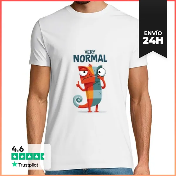 Camiseta Hombre Clásica Very Normal Camiseta Divertida De