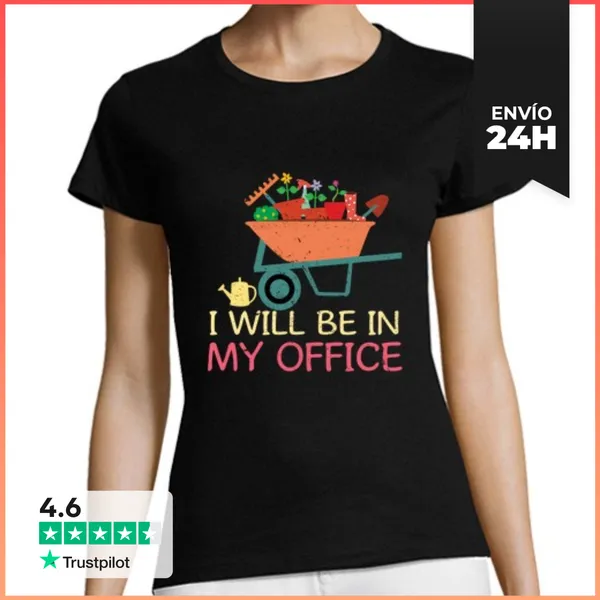 Camiseta Mujer Clásica Estaré En Mi Oficina LaTostadora