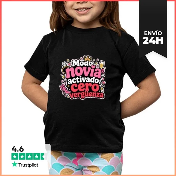 Camiseta Clásica Para Niños Modo Novia Activado Cero Vergüenza