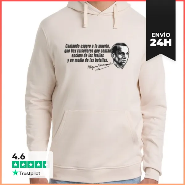 Sudadera Unisex Con Capucha Miguel Hernández LaTostadora
