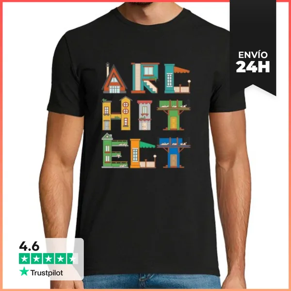 Camiseta Hombre Clásica Arquitecto Arquitectura Edificio