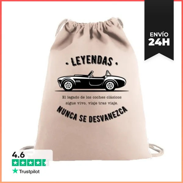 Mochila Saco Con Cuerdas Coche Clásico Shelby AC Cobra Roadster -