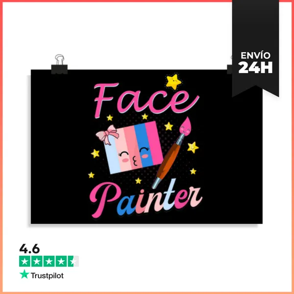 Póster Horizontal Pintor De Caras Para Artista De Maquillaje