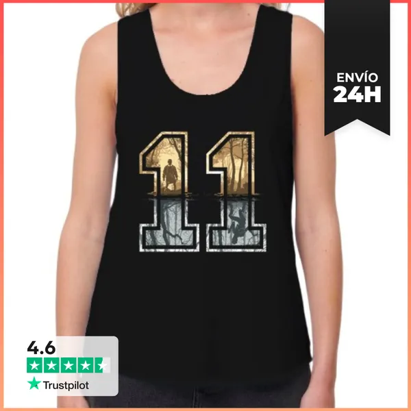 Camiseta Mujer Sin Mangas, Loose Fit Extraño 11 LaTostadora