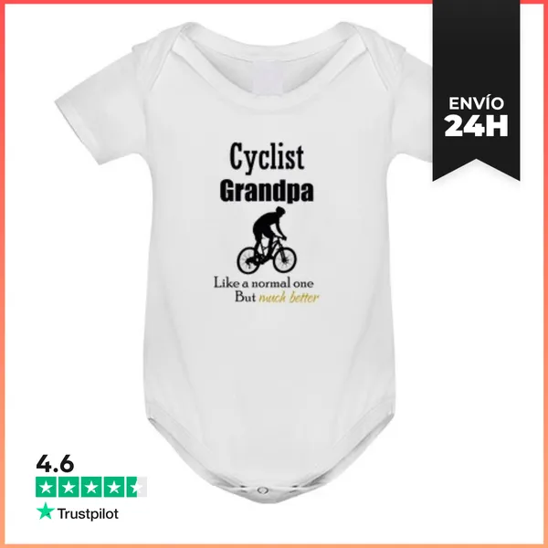 Body Bebé Abuelo Ciclista Como Uno Normal Pero Mu LaTostadora
