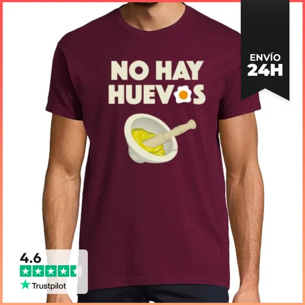 Camiseta Hombre Clásica No Hay Huevos LaTostadora