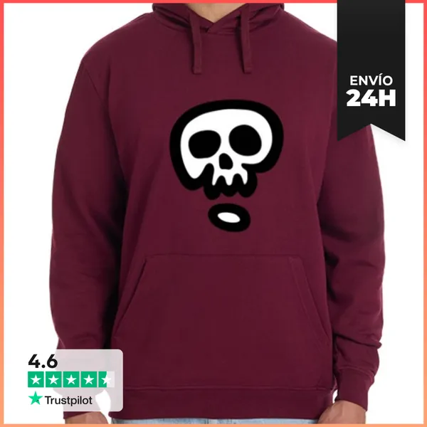 Sudadera Unisex Con Capucha Calavera LaTostadora