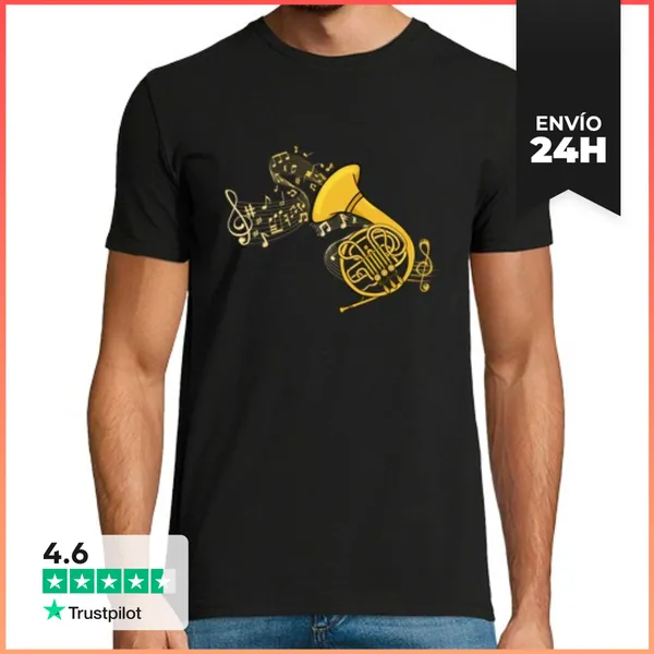 Camiseta Hombre Clásica Cuerno Francés LaTostadora