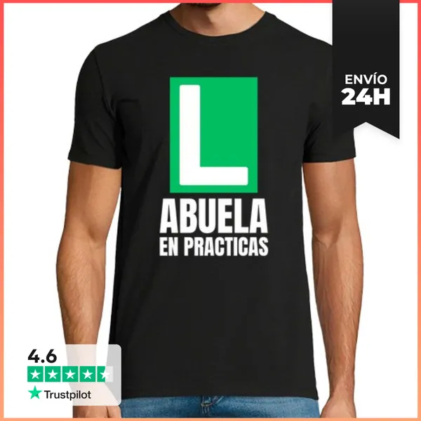 Camiseta Hombre Clásica Abuela En Practicas LaTostadora