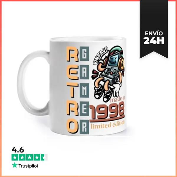 Taza Edición Retro Gamer Hecha En 1998 LaTostadora