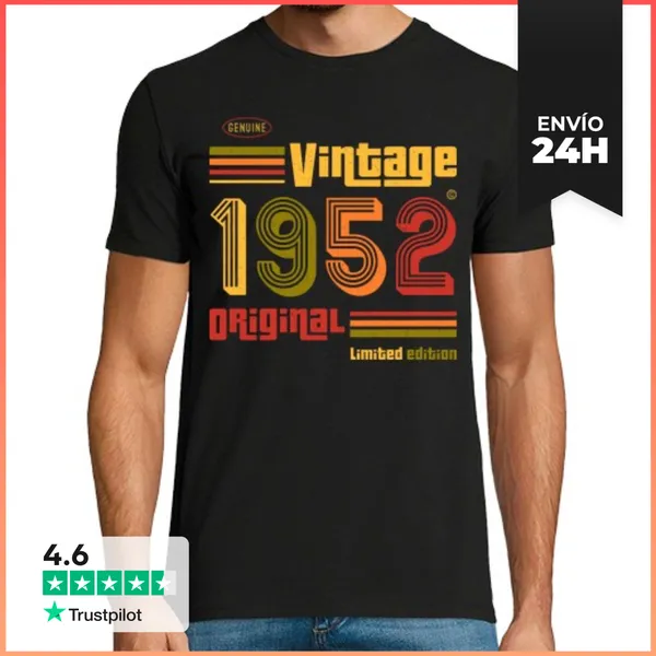 Camiseta Hombre Clásica Vintage 1952 LaTostadora