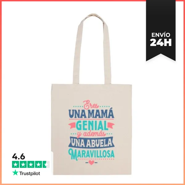 Bolsa De Tela Mamá Genial Abuela Maravillosa LaTostadora