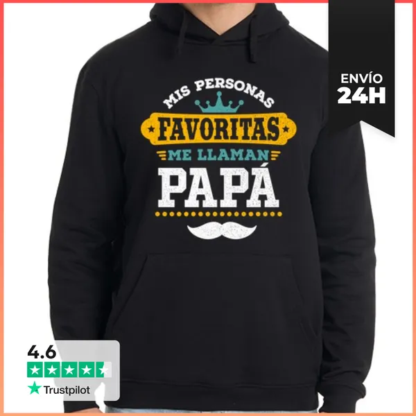 Sudadera Unisex Con Capucha Mis Personas Favoritas Me Llaman Papá