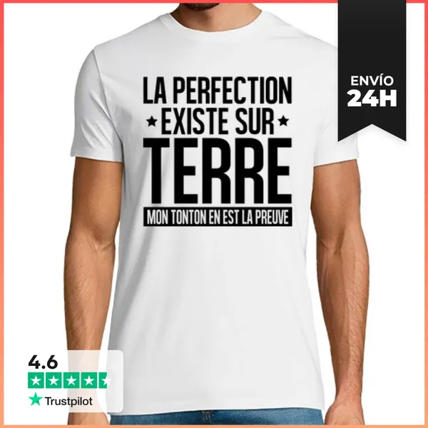 Camiseta Hombre Clásica Existe La Perfección Mi Tio LaTostadora