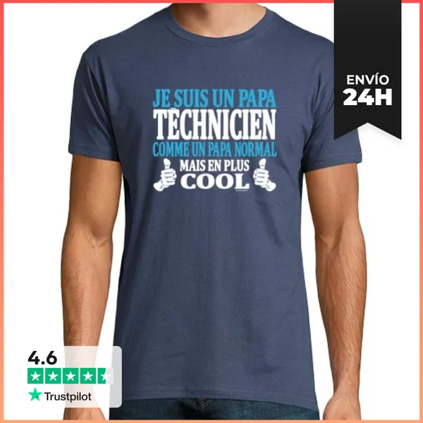 Camiseta Hombre Clásica Soy Un Papá Técnico LaTostadora