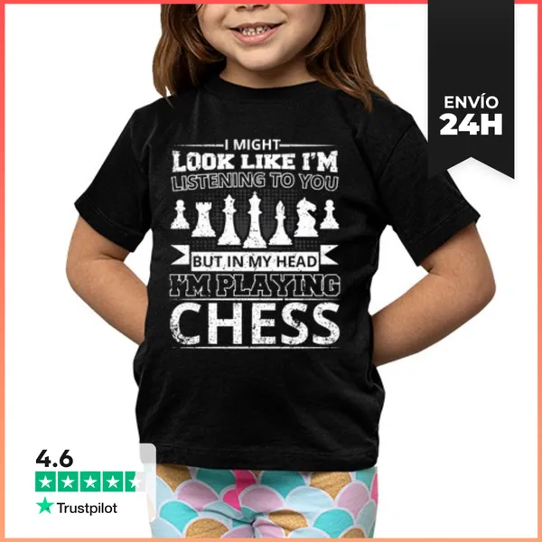 Camiseta Clásica Para Niños Ajedrez Piezas De Ajedrez Juego De