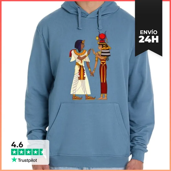 Sudadera Unisex Con Capucha Faraón Y Diosa Egipcia Con Trajes