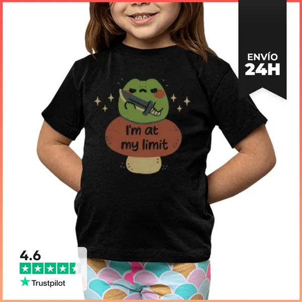 Camiseta Clásica Para Niños Rana Divertida Estoy En Mi Límite
