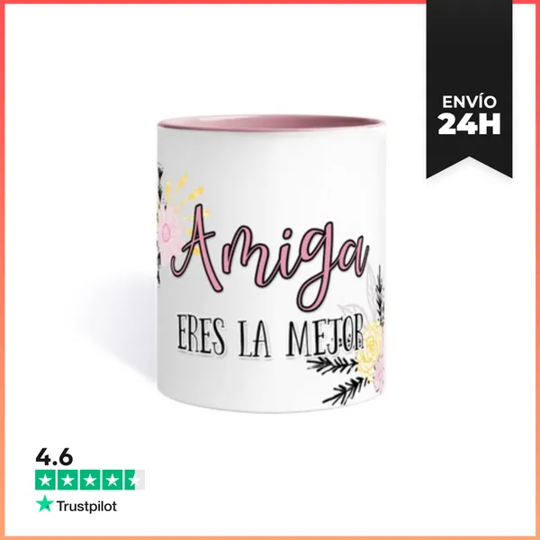 Taza De Colores Amiga Eres La Mejor LaTostadora