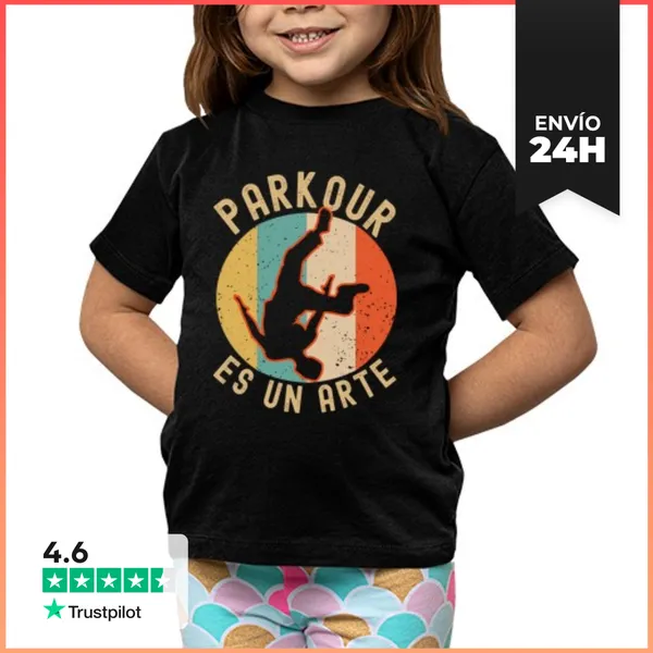 Camiseta Clásica Para Niños Parkour Es Una Carrera Libre