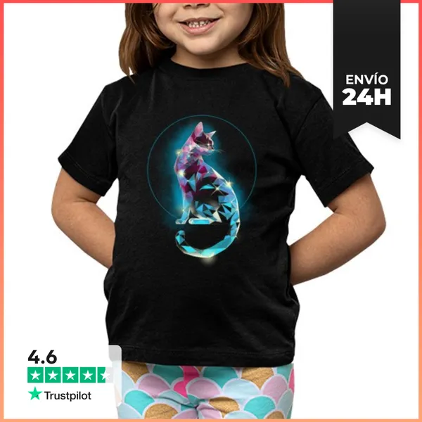 Camiseta Clásica Para Niños Gato Diamante LaTostadora