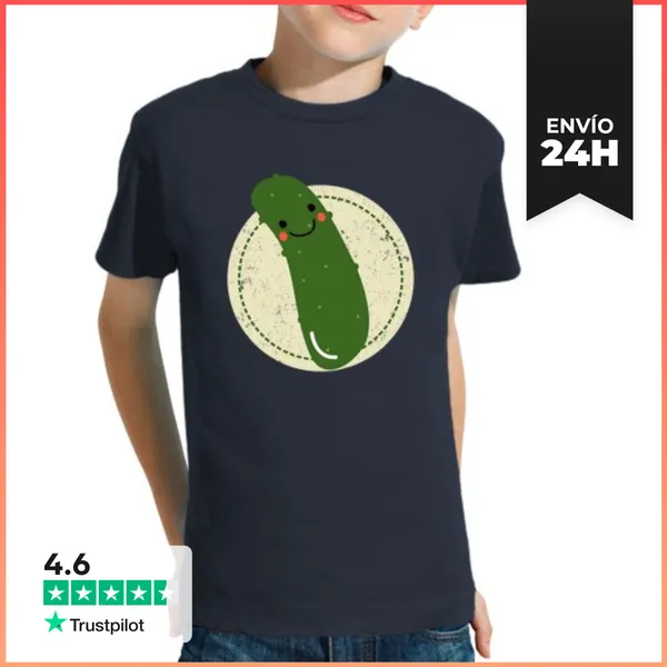 Camiseta Clásica Para Niños Lindo Pepinillo LaTostadora