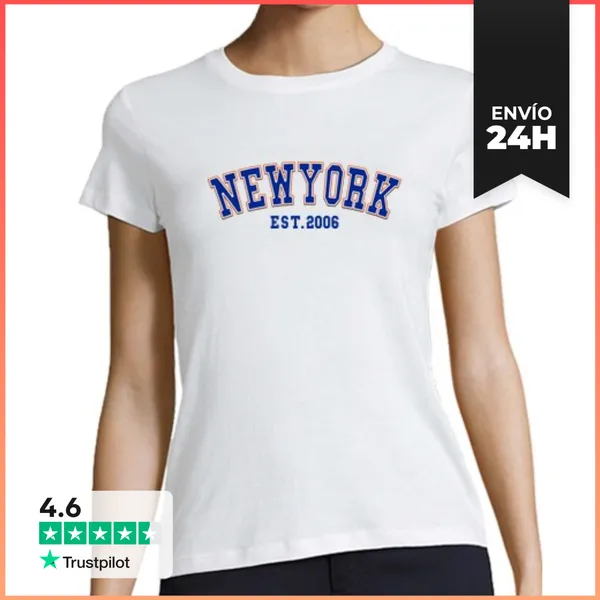 Camiseta Mujer Clásica Nueva York Est 2006 LaTostadora