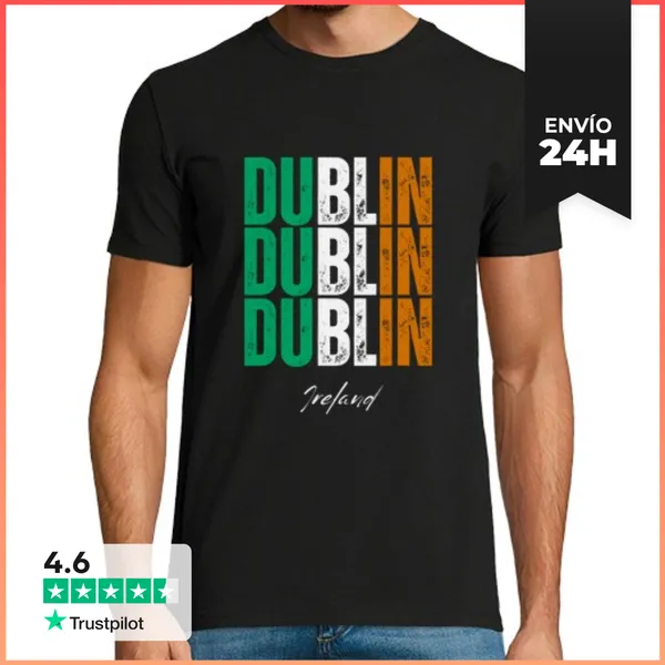 Camiseta Hombre Clásica Amo Dublín, Dublín Irlanda LaTostadora